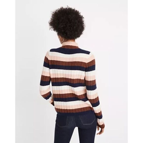 Madewell Striped Evercrest Turtleneck Sweater in Coziest Yarn - Picture 2 of 9